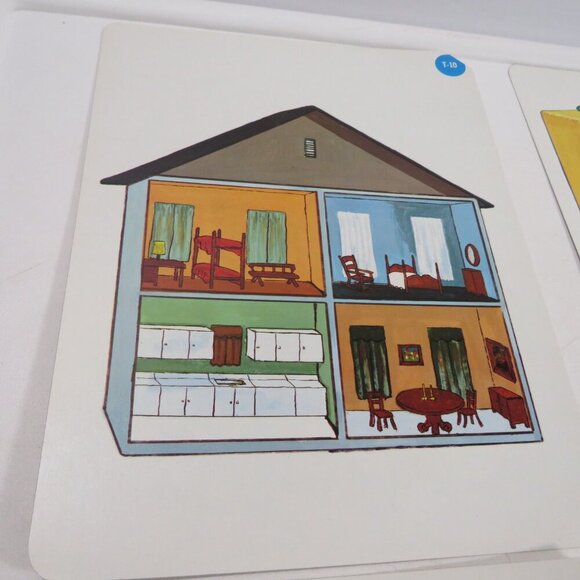 Peabody 60s Doll, Dollhouse, Pram, Children's Tea Set (4) cards Vintage Artwork - Picture 3 of 6